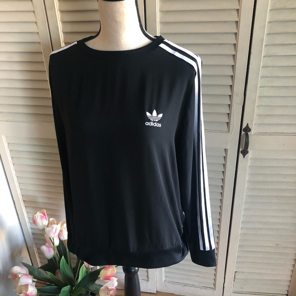 Adidas Black And White Semi Sheer Logo Shirt - Picture 4 of 7